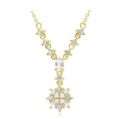 Weißer Topas-Silbercollier