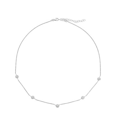 PK (H) Diamant-Silberhalskette