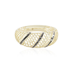 Schwarzer Diamant-Goldring (Ornaments by de Melo)