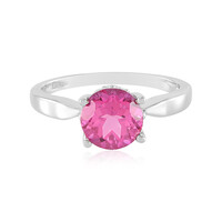 Pinkfarbener Topas-Silberring