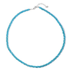 Blauer Apatit-Silberhalskette