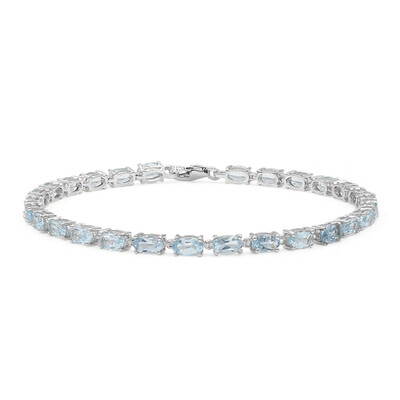 Himmelblauer Topas-Silberarmband