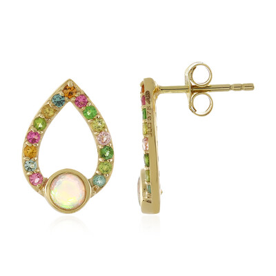 Welo-Opal-Goldohrringe (Adela Gold)