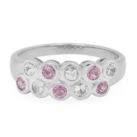 Pinkfarbener Ceylon-Saphir-Silberring