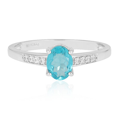 Blauer Apatit-Silberring