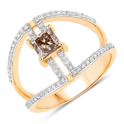 I2 Schokoladen-Diamant-Goldring (SUHANA)
