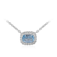 Himmelblauer Topas-Silbercollier