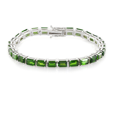 Russischer Diopsid-Silberarmband