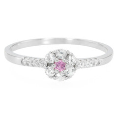 Pinkfarbener Ceylon-Saphir-Silberring