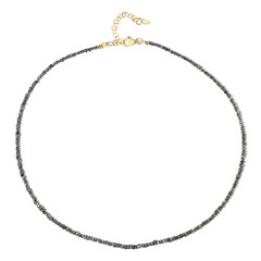 Silberfarbener Diamant-Silberhalskette