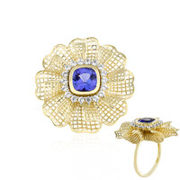 AAA-Tansanit-Goldring (Ornaments by de Melo)