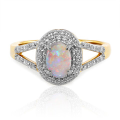 Lightning Ridge-Schwarzer Crystal-Opal-Goldring (Mark Tremonti)