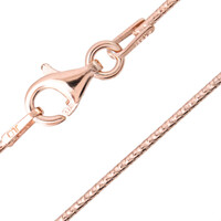 925er Silber-Schlangenkette - 50 cm - 4,1 g - rosévergoldet