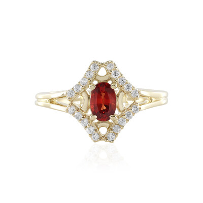 Abendroter Saphir-Goldring