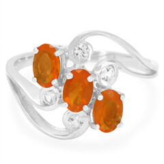 Buriti-Feueropal-Silberring