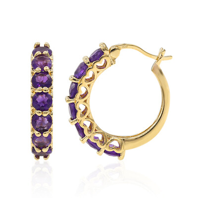 Sambia-Amethyst-Silberohrringe