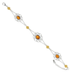 Baltischer Bernstein-Silberarmband