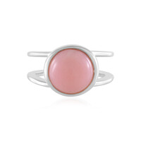Pinkfarbener Opal-Silberring