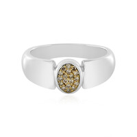 I3 Schokoladen-Diamant-Silberring