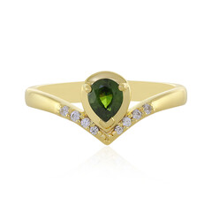Grüner Ceylon-Zirkon-Silberring