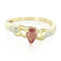 Nicht erhitzter Padparadscha-Saphir-Goldring