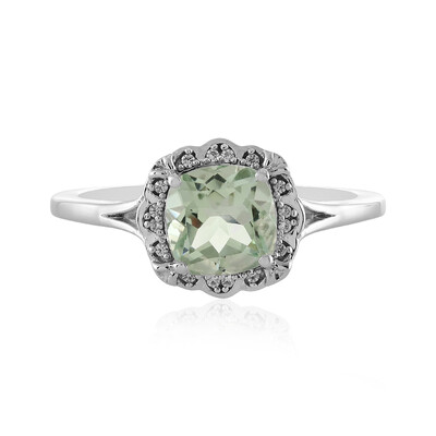 Grüner Amethyst-Silberring