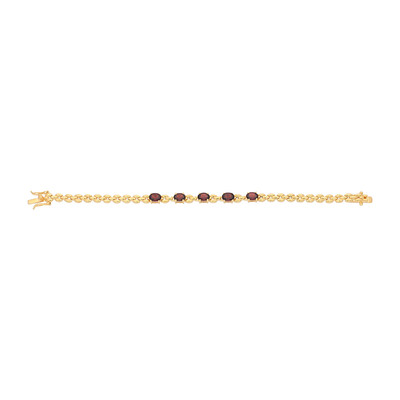 Roter Granat-Silberarmband