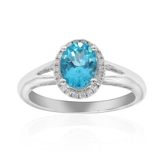 Blauer Apatit-Goldring
