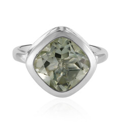 Grüner Amethyst-Silberring