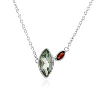 Grüner Amethyst-Silbercollier
