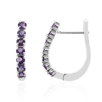 Sambia-Amethyst-Silberohrringe