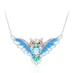 Schweizblauer Topas-Silbercollier