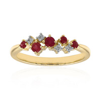 Roter Beryll-Goldring