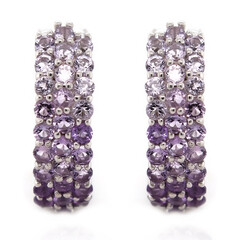 Amethyst-Silberohrringe