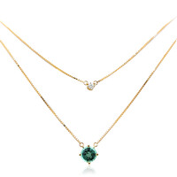 Muzo-Kolumbianischer Smaragd-Goldcollier (de Melo)
