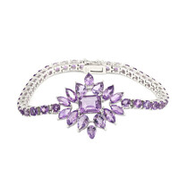Amethyst-Silberarmband