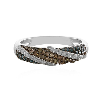 I4 Diamant-Silberring