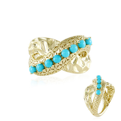 Sleeping Beauty-Türkis-Goldring (Ornaments by de Melo)