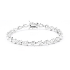 Weißer Topas-Silberarmband