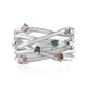 I2 Brillant-Silberring