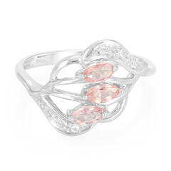 Padparadscha-Saphir-Silberring