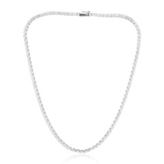Weißer Topas-Silbercollier