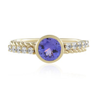 AAA-Tansanit-Goldring (de Melo)