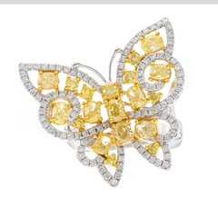 Gelber SI2 Brillant-Goldring (CIRARI)