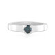 Blauer I2 Diamant-Silberring
