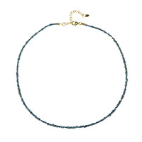 Blauer Diamant-Silberhalskette