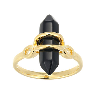 Schwarzer Achat-Silberring