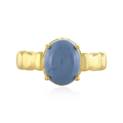 Blauer Opal-Silberring