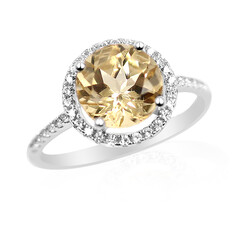 Goldener Labradorit-Silberring