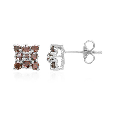 Fancy-Diamant-Silberohrringe